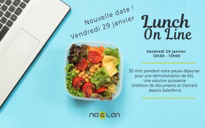Nouveau : Découvrez le Lunch On Line, vendredi 29 janvier de 12h30 à 13h !